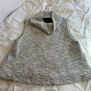 Eileen Fisher Heathered Gray Cowl Neck Sweater